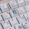The Breathing of Being Theme Keycap Set 198Key PBT+PC Custom Retro Minimalist Cap Cherry Profile Keycaps for Mechanical Keyboard