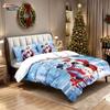 3pcs Happy Santa Claus Printed Chipless Quilt Set Multi Size Bedding Dormitory Bedding Holiday Decoration Machine Washable