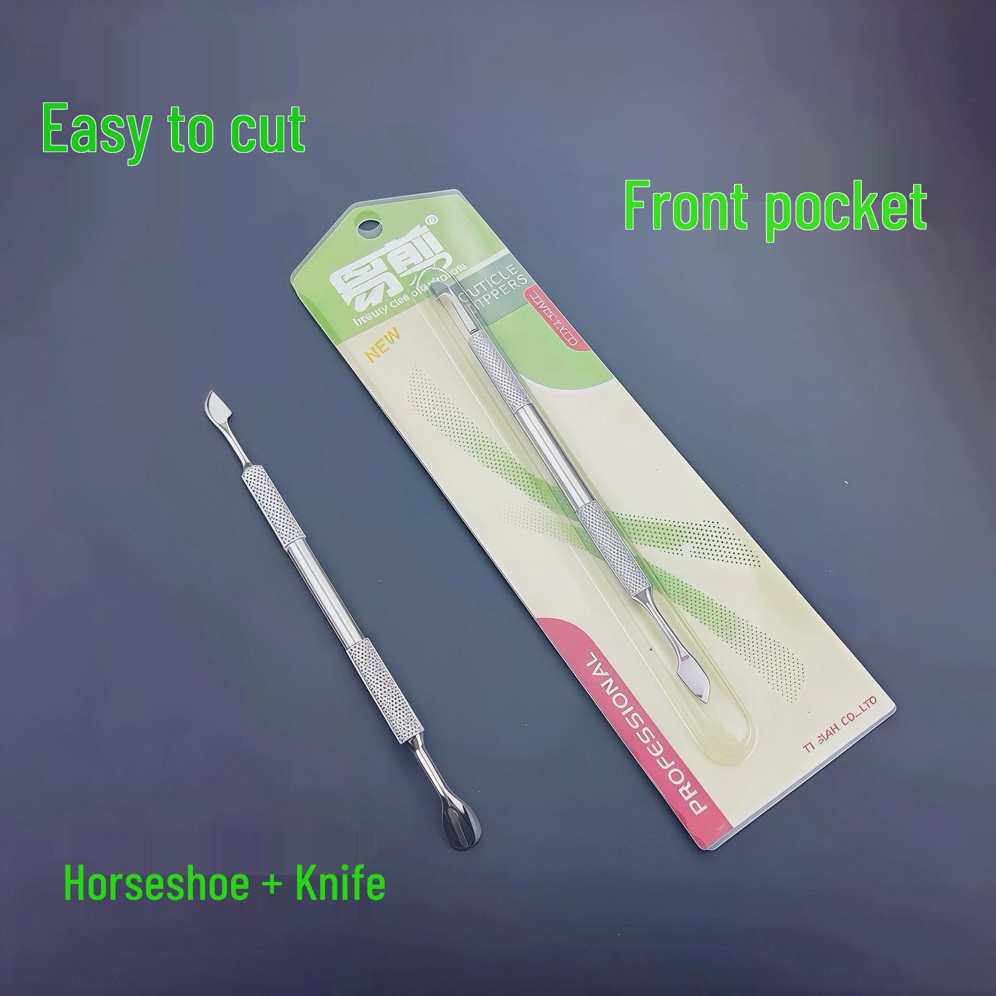 Easy Cut Russian Style Stainless Steel Nail Art Pusher – Removes Dead Skin and Calluses
