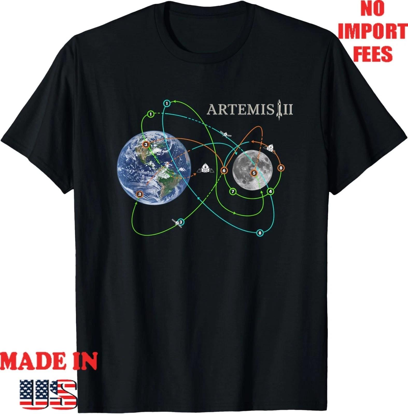 Artemis II Mission Patch Style Space Exploration Rocket T-Shirt Unisex S-5XL Unisex T-Shirt XXXL