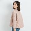 Womens Lightweight Hoodless Down Jacket Short Slim Fit Korean Style Casual Quilted Duck Coat