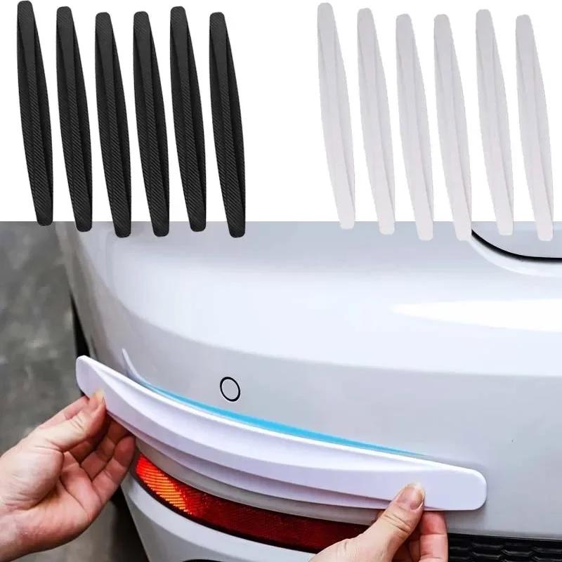Universal Front Rear Bumper Corner Protector Guard Car Anti-collision Protection Decoration Strip Car Accessories New 6/4 Piece