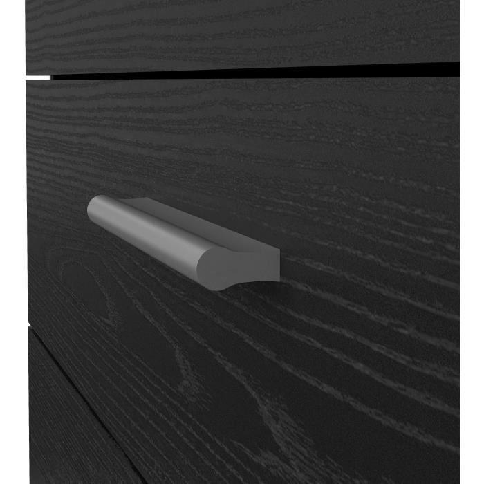 4-Drawer Chest of Drawers - Black Decor - W80 X D40 X H68 Cm