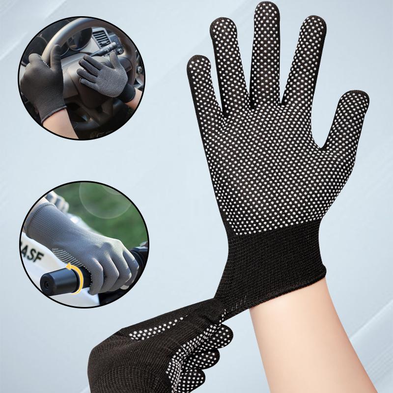 Car Motorcycle Bicycle Anti-slip Gloves Glue Bead Breathable Thin Lightweight Outdoor Sports Riding Moto Equipments Accessories