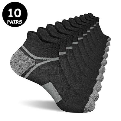 10 Pairs of High-Quality Men's Sports Fitness Running Socks For Spring and Summer Outdoor Leisure and Breathable Short Socks