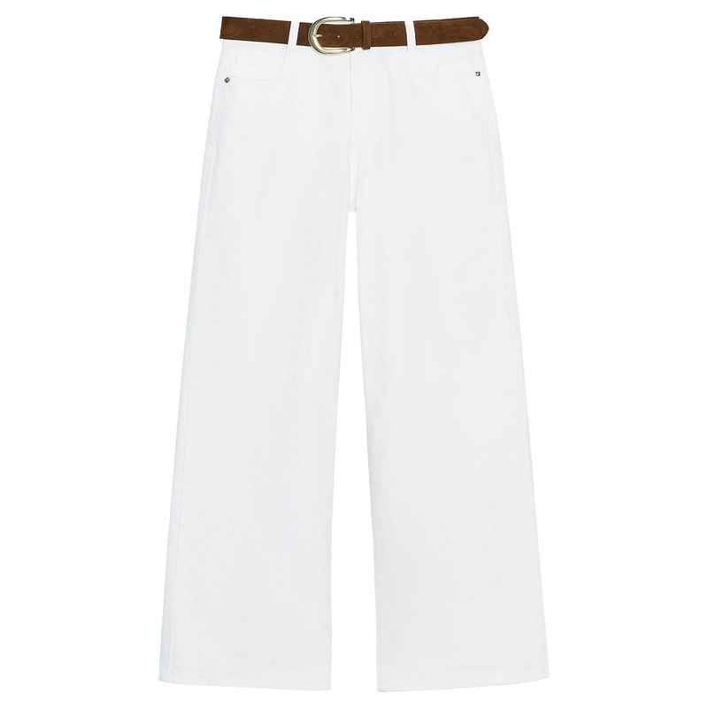 Zaprha 2025 Summer New Fashion With Belt High Waist Wide Leg Casual All-matching Jeans 1889152