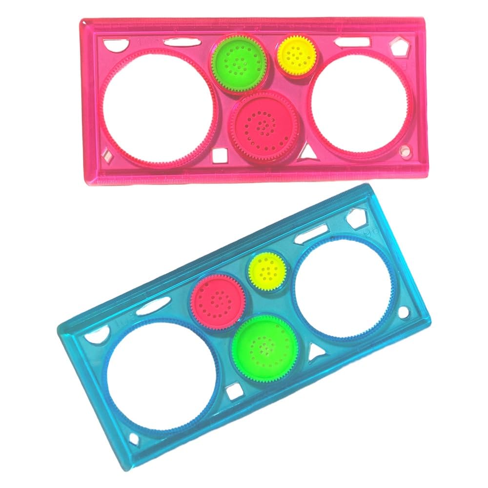

Made in Japan Design Ruler Tracing and Drawing Circle Geometric Pattern Nostalgic Mysterious Ruler Color Cannot Be Selected 1 Piece [Clip Wan]