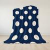 Dunkelblaue Pünktchen Flanelldecke Warm Weich Halloween Weihnachten Sofa Warm Gemütlich Dekorative Deko Geschenk Für Alle Jahreszeiten