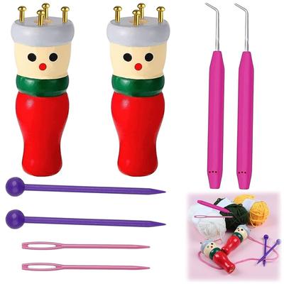 Französisches Strickpuppen-Werkzeugset, Nancy-Spielzeug-Strickset für Anfänger, Kinder und Erwachsene, zum Herstellen von Armbändern, Halsketten und Dekorationen