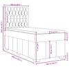 Box Spring Bed with Mattress Taupe 100x200 cm Fabric