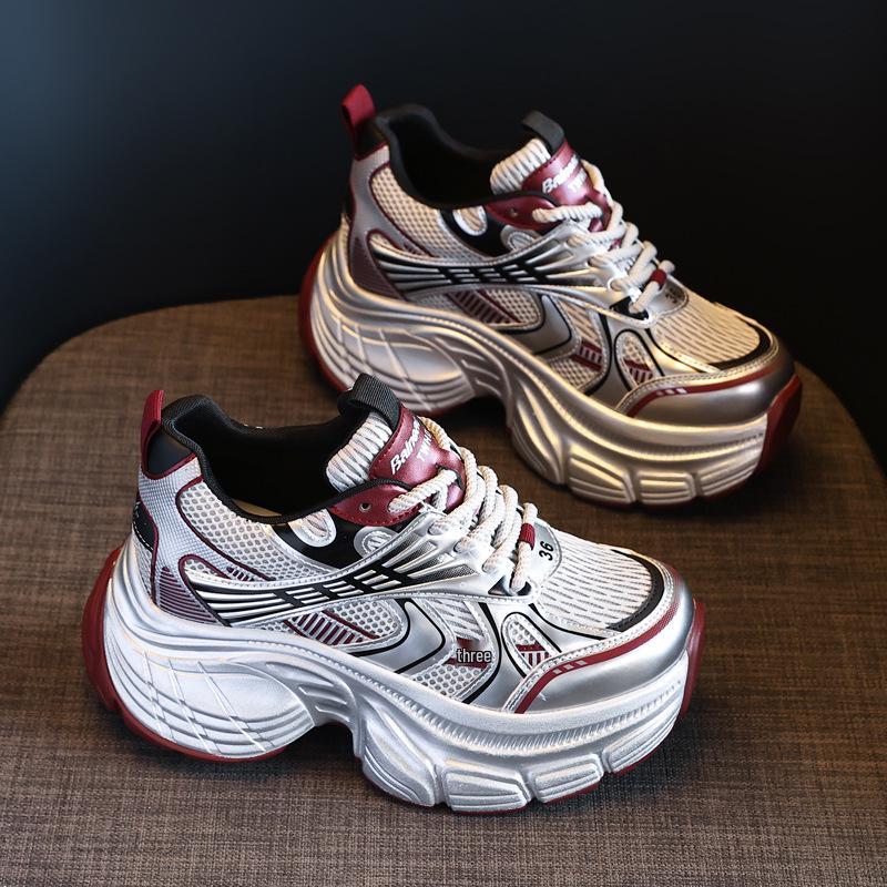 TW8162-5 Women's Thick-Soled Hidden Heel Dad Shoes - 2025 Autumn Fashion Sports Casual Sneakers