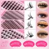 Premium DIY Mixed Cluster False Eyelash Set - 547 Dense, Curled Segments for a Customized Look