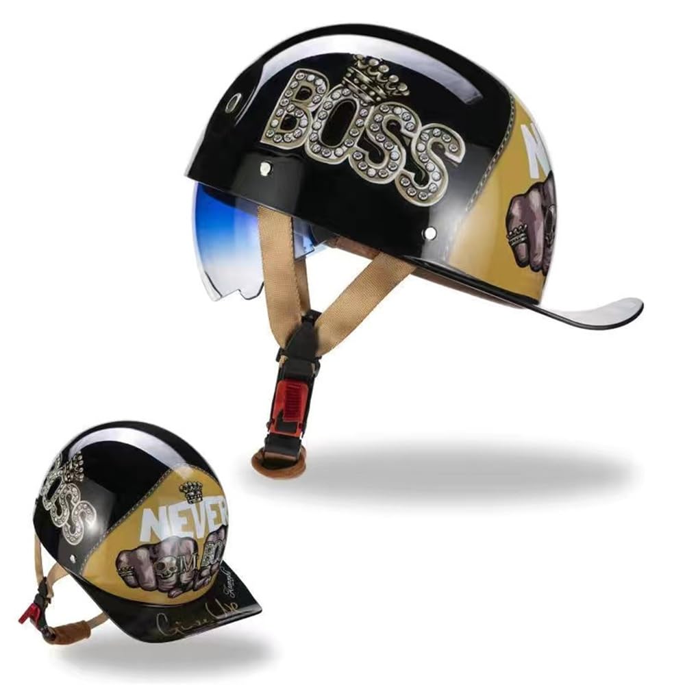 

Мотоциклетный полушлем, Полушлем, Велосипедный шлем, Мужской, Женский, Мотоциклетный ретро-шлем Harley, Large