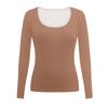 Women's Spring And One-piece T-shirt Slim Long Sleeve Round Neck Color Tops