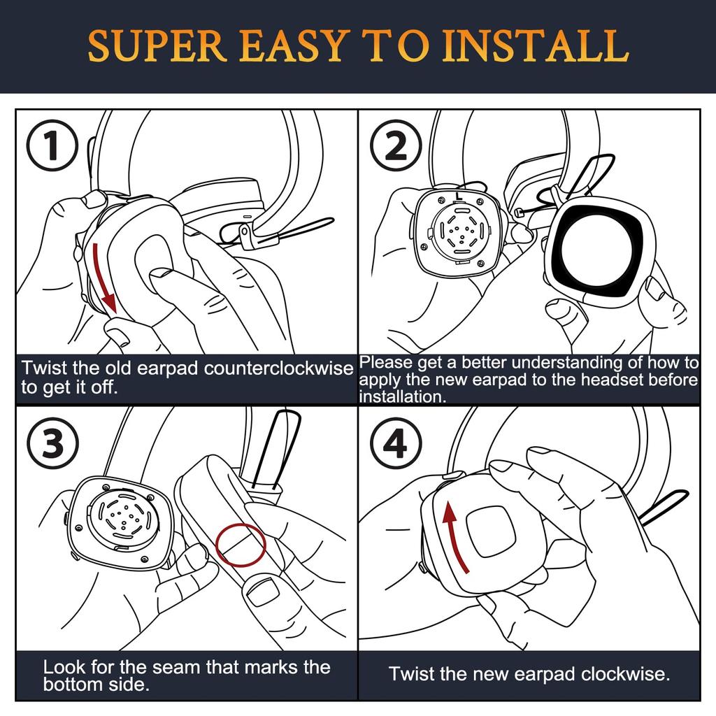 SOULWIT Cooling Gel Ear Pads/Ear Cushions for Marshall Mid ANC Active Noise Cancelling Wireless Headphones, Replacement Ear Pads, Cooling Pads, Black