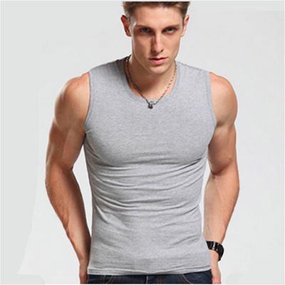 Männer Tank Top Solide Muskel Weste Unterhemden Oansatz Gymclothing Tees Fitness Ärmellose Weste