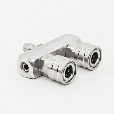 2 In 1 Dual Nozzle Quick Connector 1/4 Inch for High Pressure Washer Aluminum Stainless Steel Long Lasting Use