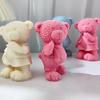 3D Standing Bear Shape Candle Silicone Mold for DIY Hand-made Candle Ornaments Mould Handicrafts Making Tool Baking Mold