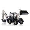 Alloy Diecast Excavator 1:50 4 Wheel Shovel Loader Two-way Forklift   Backhoe Loader Truck Model For Kids Gift Toys