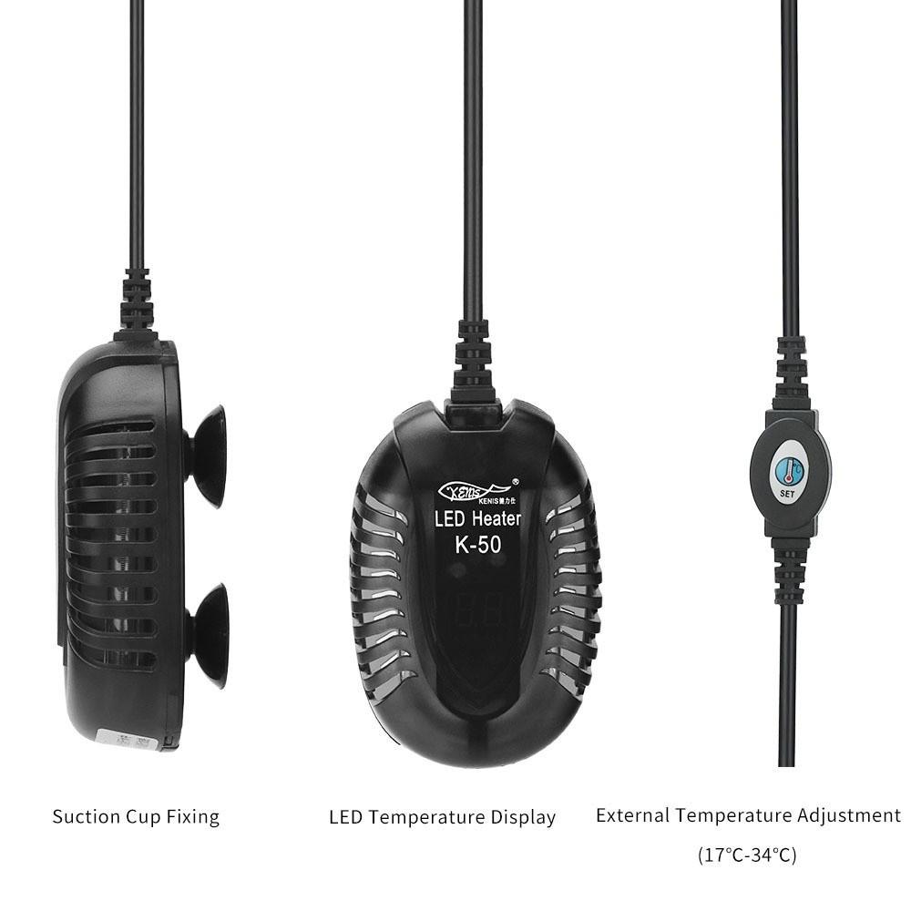 Automatic Temperature Submersible Heater LED Digital Display Fish Tank Heating Rod  Mini Aquarium