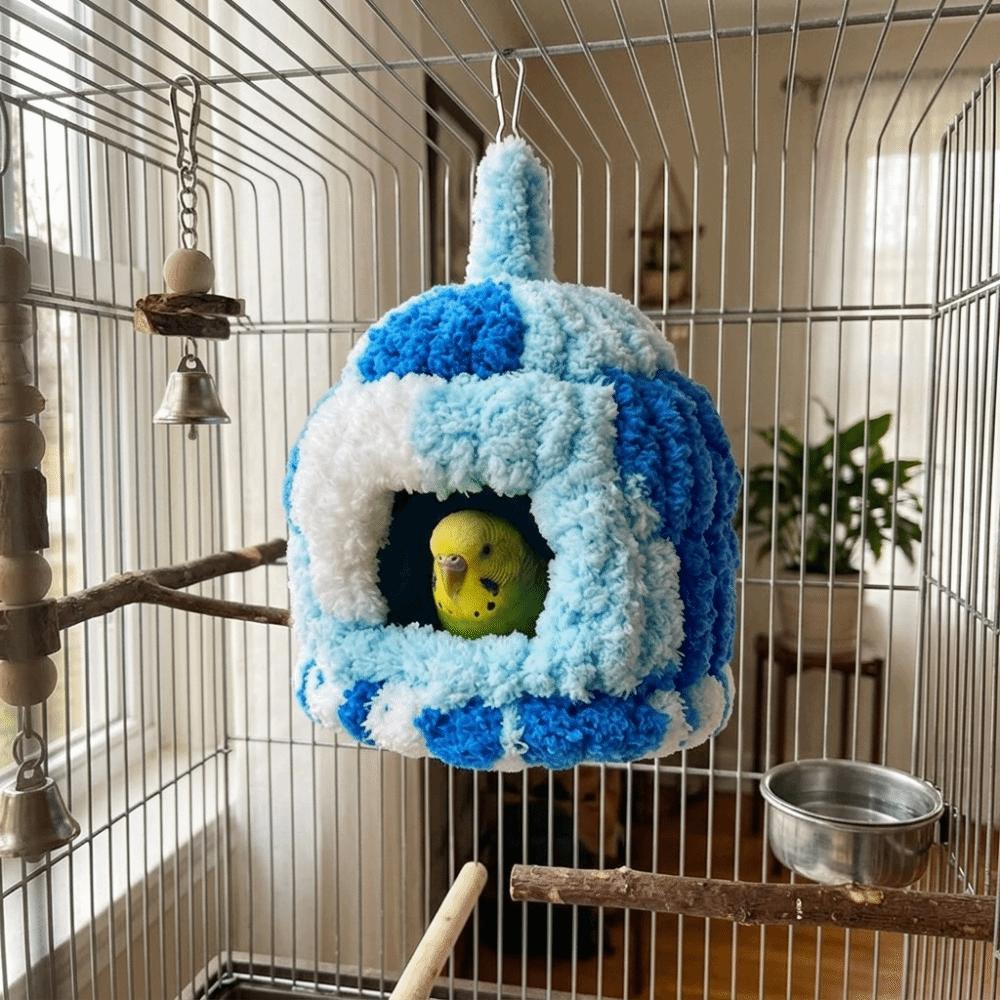 Warm Hanging Parrot House Plush Bird Sleeping Nest Parrot Warm Nest Cage Accessories