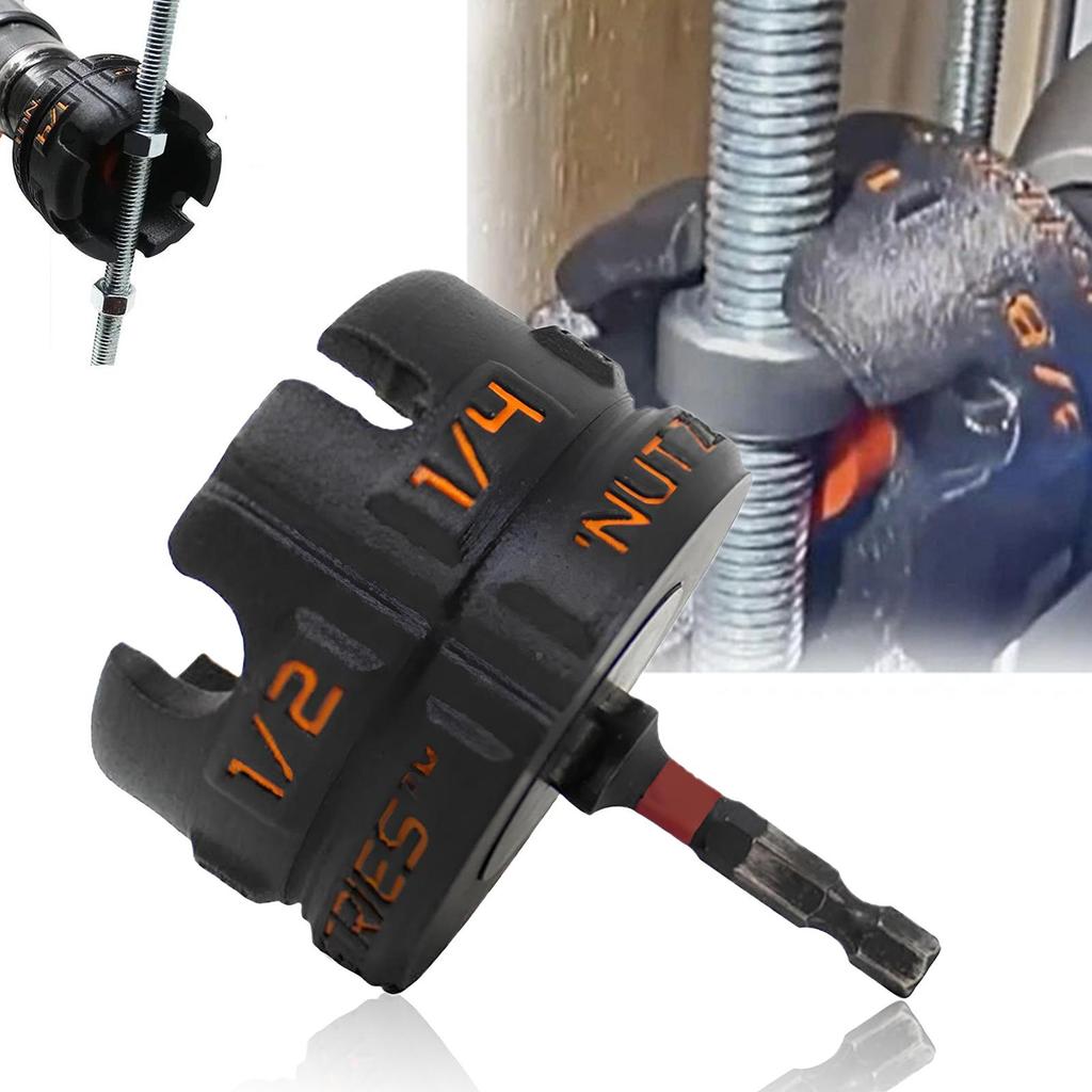 Quick Nut Setter Slotted Wing Nut Drive Kit Portable Attachment No Slipping Maintenance for Home Technicians Projects Automotive