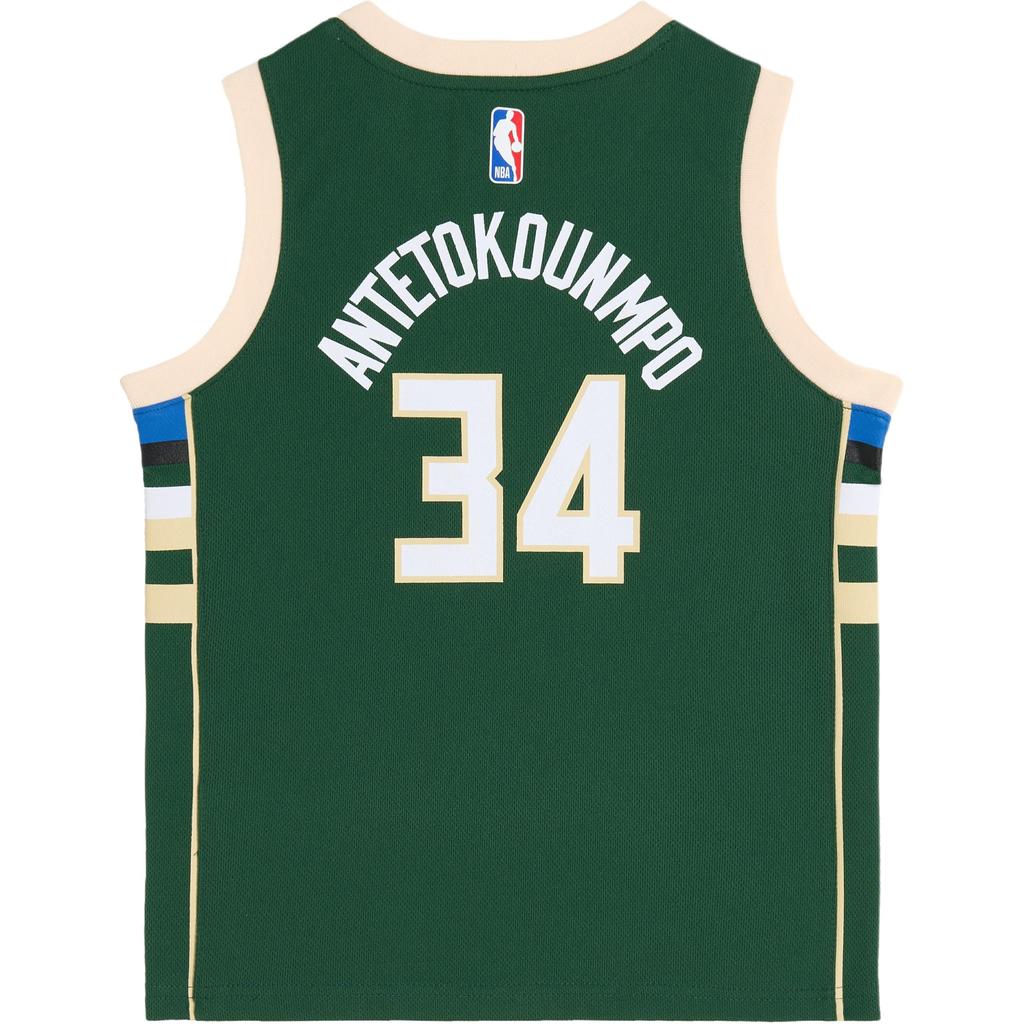 Nike X NBA Kolaborační dres Milwaukee Bucks SS25 Antetokounmpo Giannis Číslo 34 Logo značky Pohodlný Jednoduchý Pulovr Výstřih do V 3Z2B3BZ6P-BCKGA