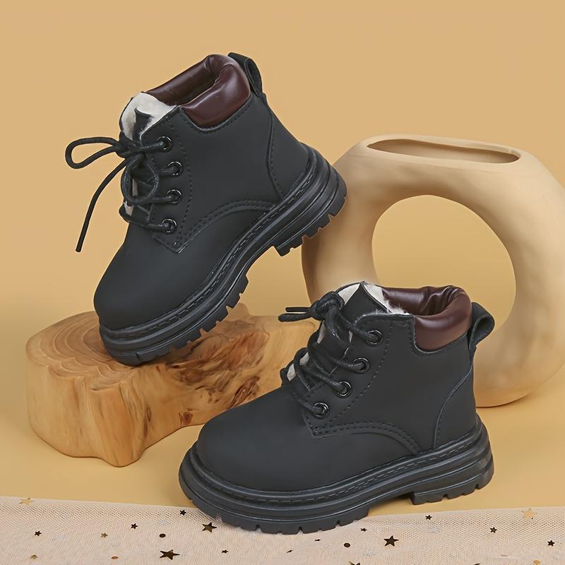 

Уютная детская обувь с флисовой подкладкой — теплая, нескользящая, подходит для всех юных участников, идеально подходит для осенне-зимних мероприятий 21 чёрный