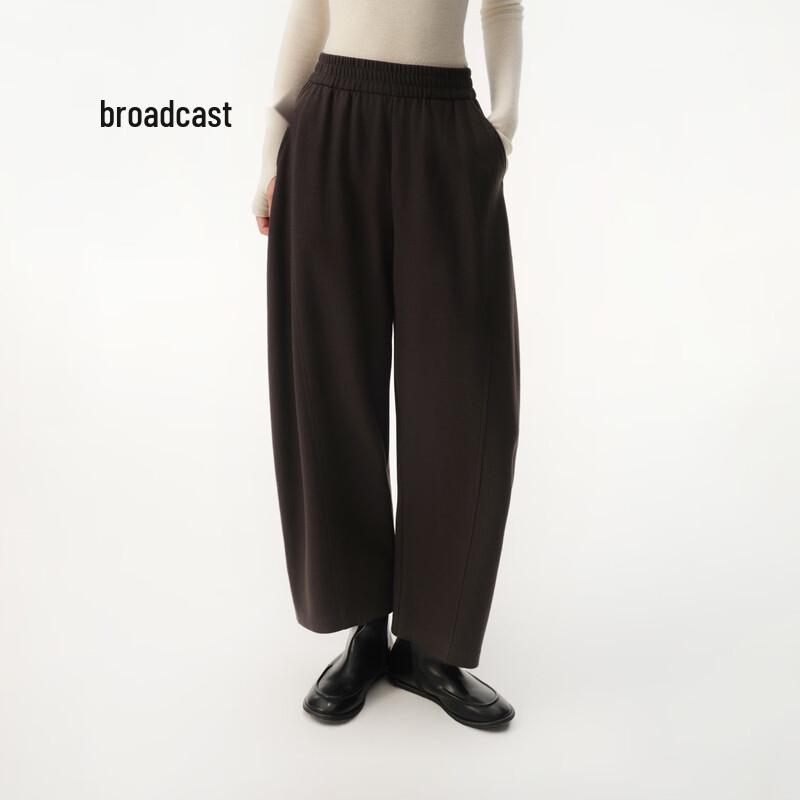 Women's Retro Wool Blend Wide-Leg Trousers