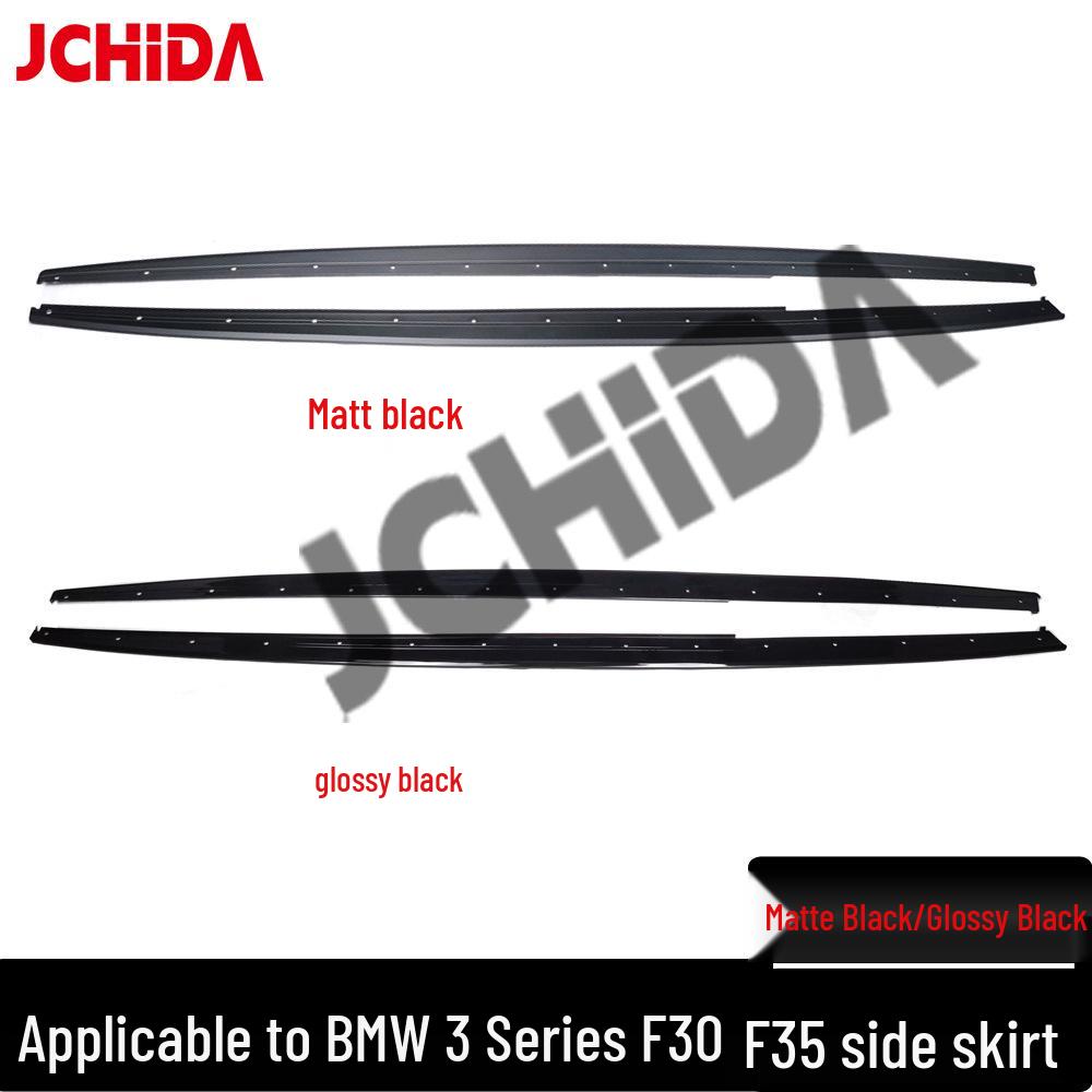BMW 3 Series F30/F35 Glossy/Matte Black PP Plastic MP Style M Sport Side Skirts