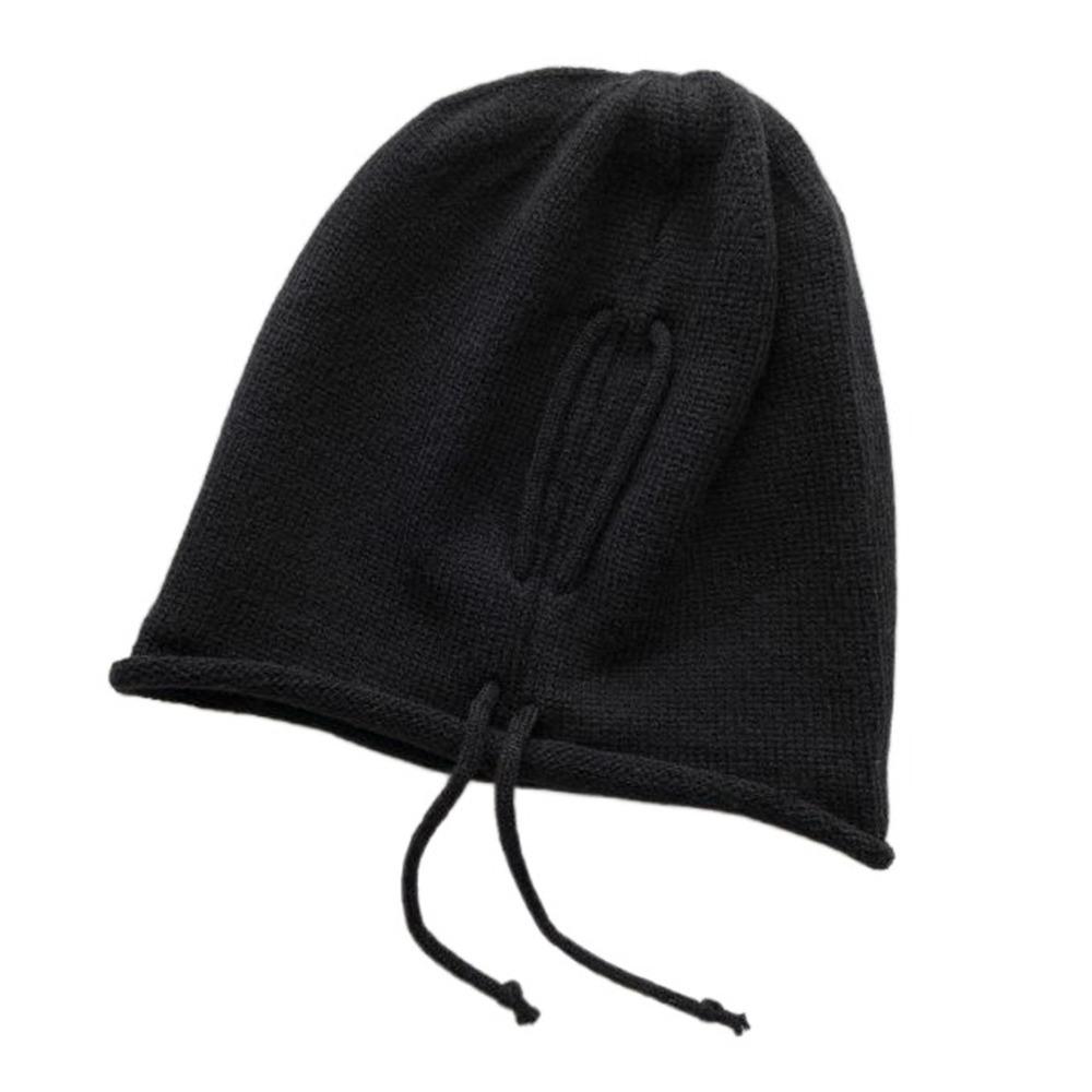 Ear Protection Knitted Baggy Beanie Hat Soft Winter Knitted Cap Solid Color Pullover Hat  Ladies