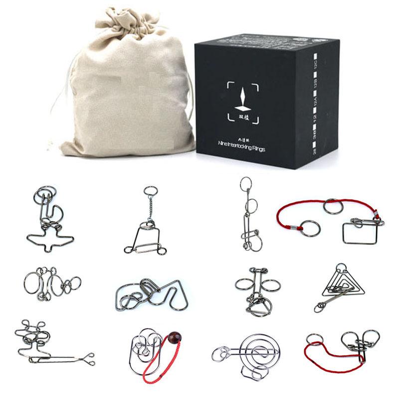 IQ Toys 8-teiliges Puzzle-Set - TikTok Trend Interlocking Rings