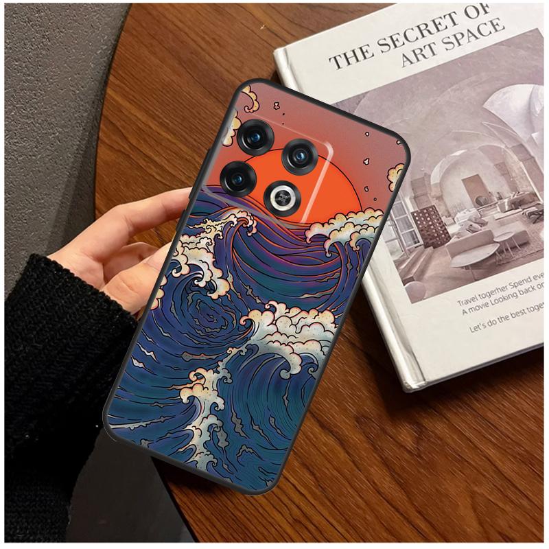 Japanese Wave Art Case For OnePlus 13s 13R 12R 10R 13 12 11 8T 10T Nord CE 4 3 2 Lite N10 N20 N30 Nord 5 Cover
