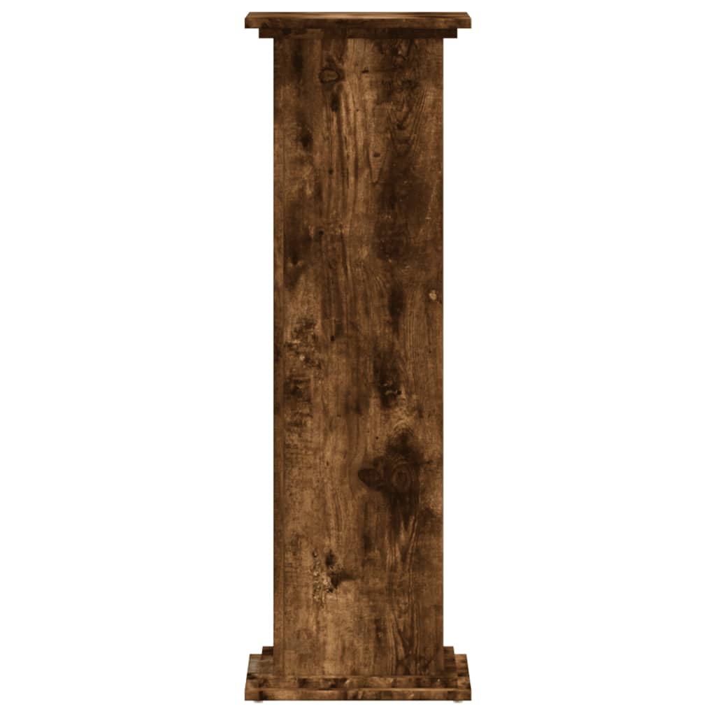 Plant Stand Smoked Oak 33x33x100 cm Wood Based Material