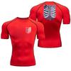 Comfortable Fitness T-shirt Men Scout Regiment Graphic Breathable Slim Fit Top Summer Gym Jogging Training Elastic Fitness Suit