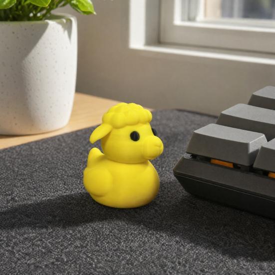 3D Printed Duck Figurine, Funny Cat/Dog/Lamb Duck Statue, Cute Animal Desktop Ornament for Office, Home Decor, Car Dashboard Accessory