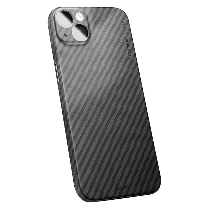

X-LEVEL For iPhone 13 Case Hard PC Minimalist Phone Cover Carbon Fiber Texture A