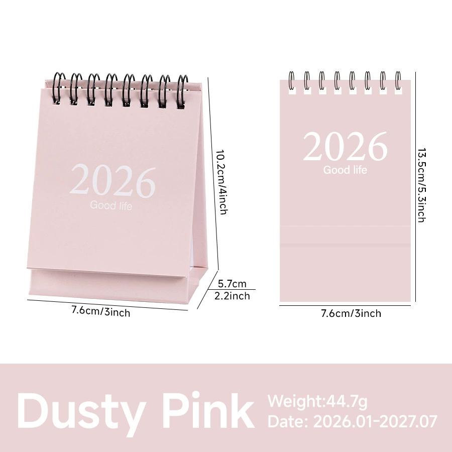 2026 New Year Mini Desk Calendar English Children's Desktop Planner Office Desk Assessories Pocket Notepad