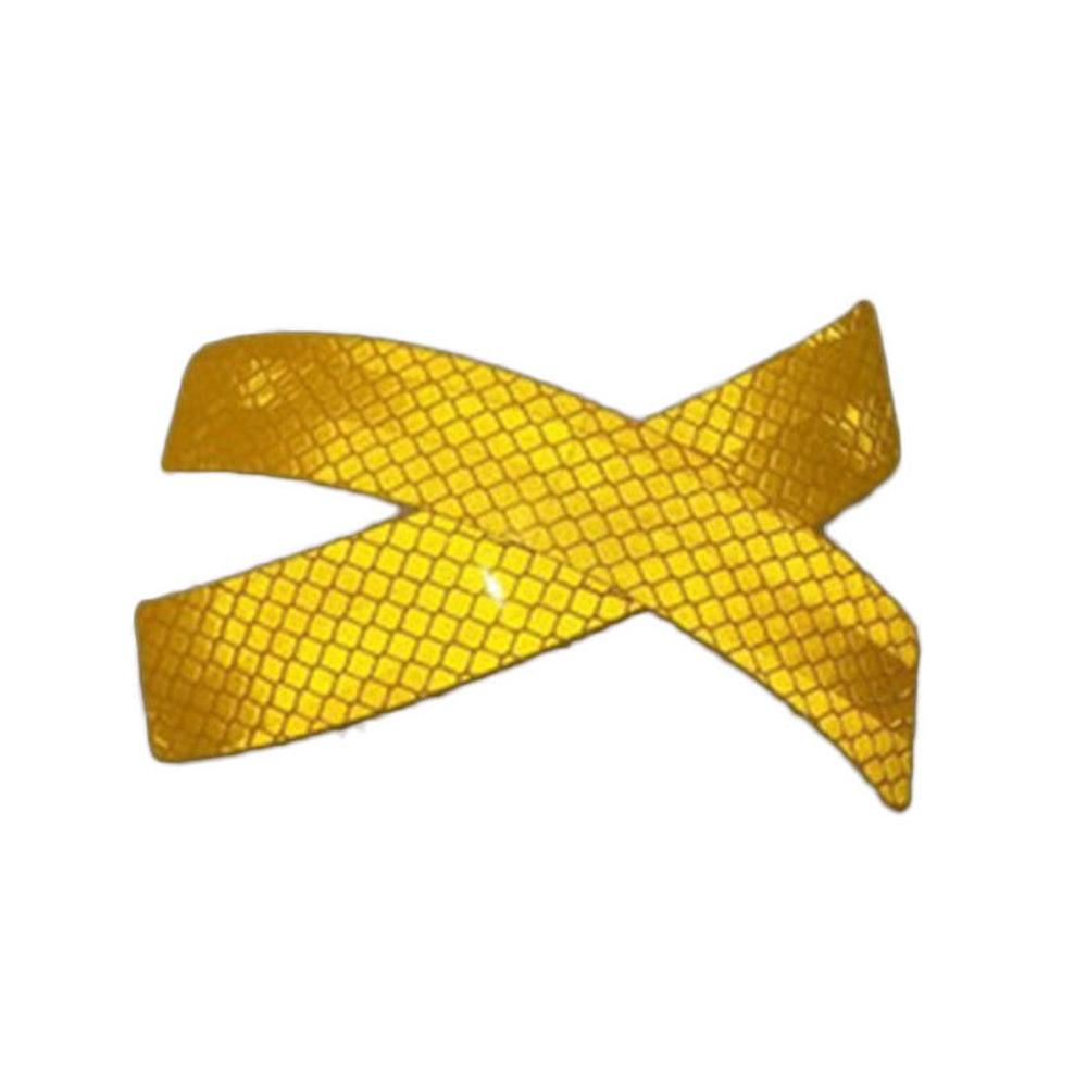 

2 шт. Автомобільна світловідбиваюча стрічка Нічні наклейки проти зіткнень Автомобільні крила Бампер Попередження Наклейка Білий Червоний Помаранчевий Жовтий Автомобіль золотий жовтий колір