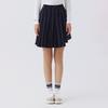 MARTINE GOLF Unbalance Pleats Mid Skirts_Navy