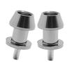 2pcs Silver Aluminum Alloy M8 Motorcycle Racing Adapter Holder Swingarm Coil Slider Mount Stand Screw
