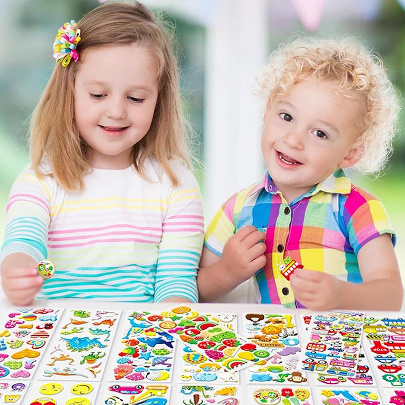 12pcs/set 3D Bubble Sticker Stationery Stickers Office Educational Supplies Scrapbook Album Decoration School Student Reward TMZ