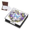 Flowers Diamond Painting Notecard Box Gem Art Sticky Note Holder Gem Painting Memo Pad Holder Mosaic Kit for Adults Beginners