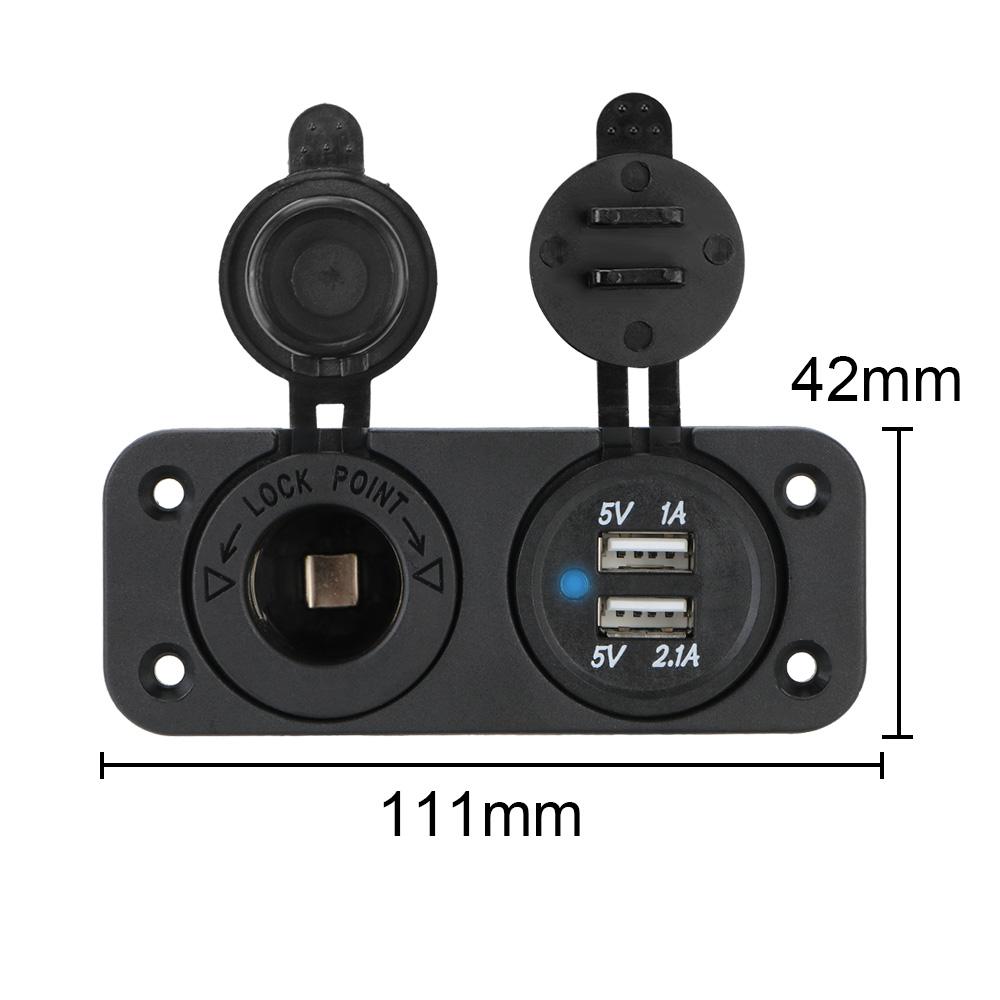 5V Dual USB Charging 12-24V Car Cigarette Lighter Socket Splitter Charger Power Adapter Universal Car Charger For Car And RV