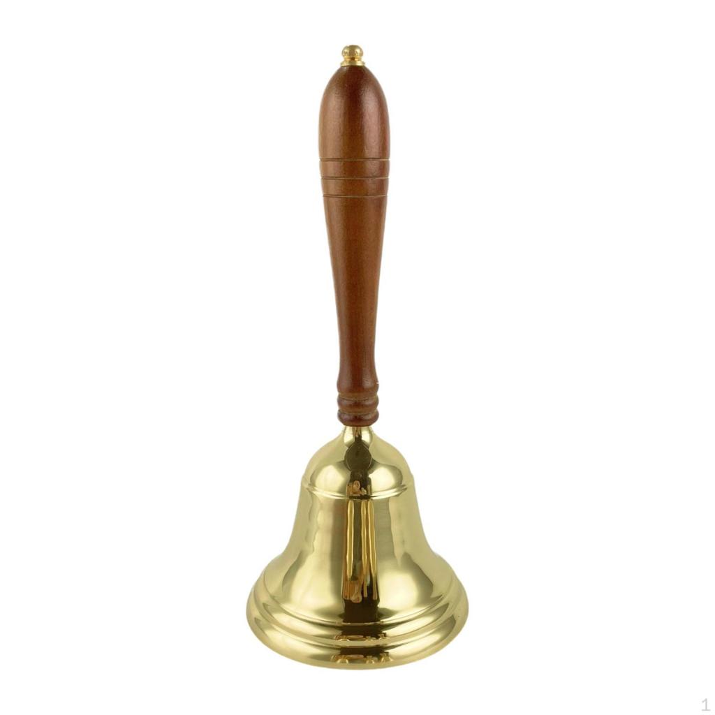Brass Bell with Wooden Handle for Various Events and Functions