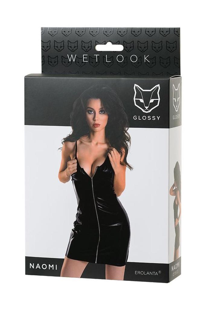 Sukienka Wetlook Lateksowa Czarna Lśniąca Seksowna Erotyczna Rozm M