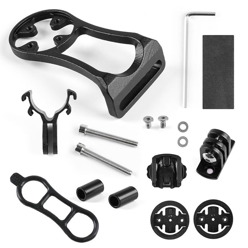 

Регулируемое переднее крепление для велосипеда FZCSPEED - Алюминиевое крепление для велокомпьютера, совместимое с Garmin, Bryton, GoPro чёрный