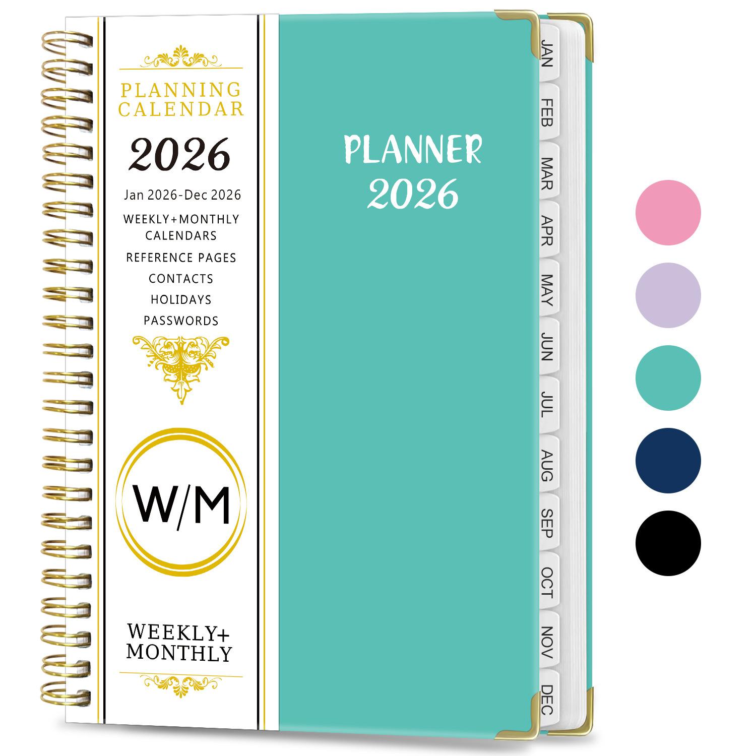 

2026 Planner, Weekly and Monthly Academic Planner - Planning and Schedule - A5 (6.3 inches x 8.5 inches) Sky Blue небо синє кольору