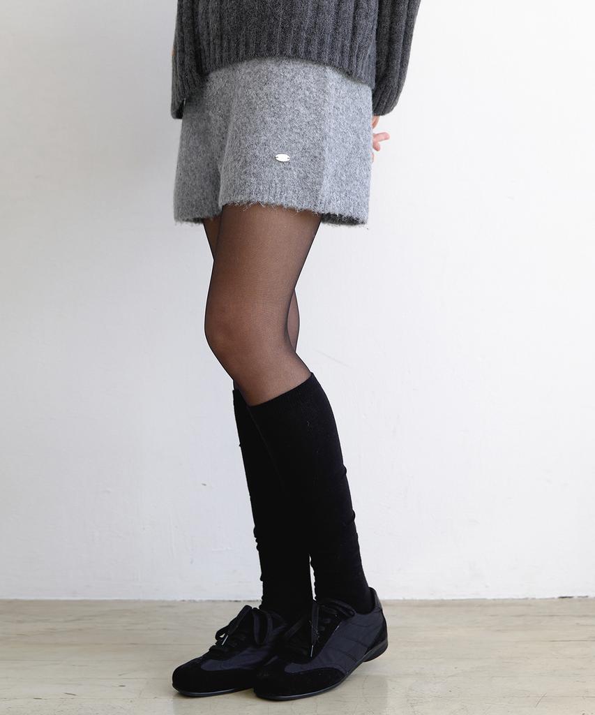 LAMINEZ Soft Knit Shorts - Gray
