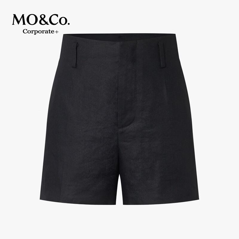 MO&Co. Women's Lightweight Mid-Waist Relaxed Tailored Shorts
